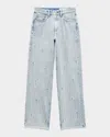 Rag & Bone Shea High-rise Relaxed Straight Embellished Jeans In Aljwl