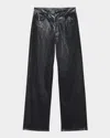 Rag & Bone Shea Straight Faux Leather Pants In Black