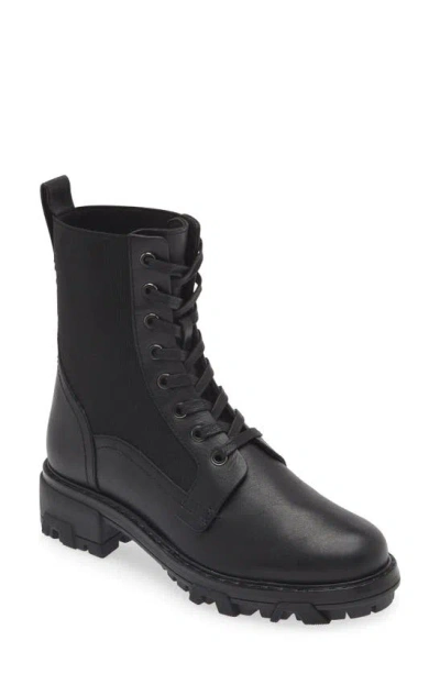 Rag & Bone Shiloh Leather Combat Boot In Black