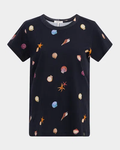 RAG & BONE SHORT-SLEEVE ALLOVER SEASHELL TEE