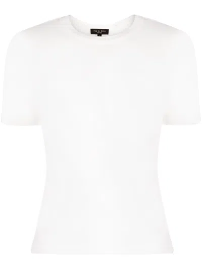 Rag & Bone Short-sleeve Modal T-shirt In Weiss