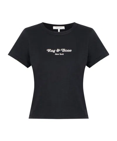 Rag & Bone Short-sleeved T-shirt In Black