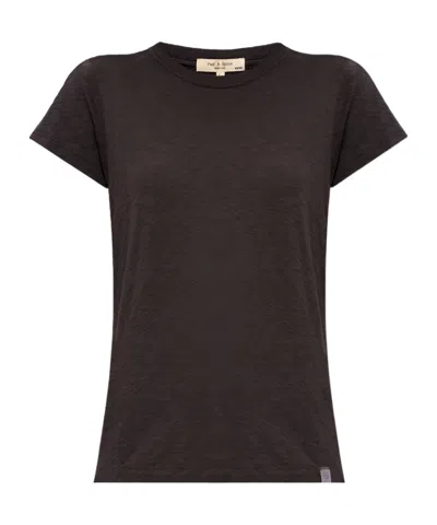 Rag & Bone The Slub Crew-neck T-shirt In Black