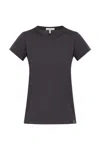 Rag & Bone Womens Greystone The Slub Exposed-seams Organic-cotton T-shirt In Black
