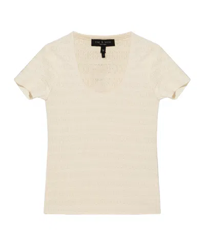 Rag & Bone Short-sleeved T-shirt In Beige