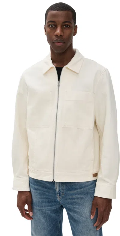 Rag & Bone Simon Denim Garage Jacket Ecru