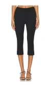 Rag & Bone Simone Ponte Pull-on Capri Pants In 블랙