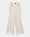 Rag & Bone Skylar High Rise Trouser Jeans In Sand Stone In Ecru