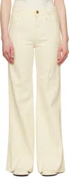 Rag & Bone Off-white Skylar Wide-leg Flare Jeans In Nude