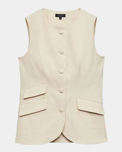 Rag & Bone Slade Crew Linen Vest