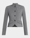 Rag & Bone Slade Cropped Ponte Blazer In Charcoal
