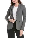 Rag & Bone Slade Long Ponte Blazer In Grey
