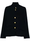 Rag & Bone Slade Stand Collar Blazer In Blue