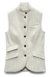 Rag & Bone Slade Button-front Vest In White