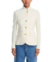 Rag & Bone Slade Textured Knit Blazer In Off White