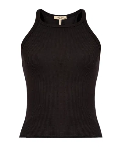 Rag & Bone Sleeveless Shirt In Black