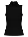 Rag & Bone Irina Ponte T Neck Tank In Black