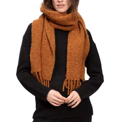 Rag & Bone Sloane Boucle Scarf In Sienna Melange In Black