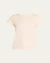 Rag & Bone Slub Crewneck Tee In Peach