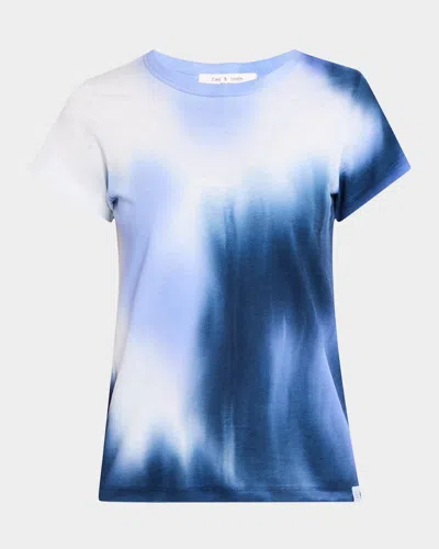 Rag & Bone Slub Dyed Short-sleeve T-shirt In Blue Multi