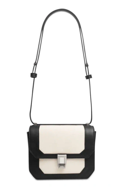 Rag & Bone Women's Small Max Leather & Canvas Crossbody Bag In Antique White Black