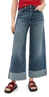 Rag & Bone Sofie Cuffed High Waist Wide Leg Jeans In Atlantic
