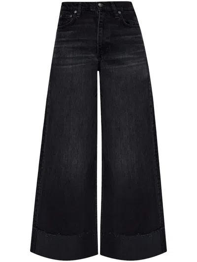 Rag & Bone Sofie Wide-leg Jeans In Black