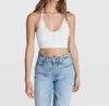 Rag & Bone Soleil Ribbed Cotton-blend Bra Top In White