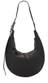 Rag & Bone Spire Straw Hobo Bag In 黑色