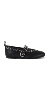 Rag & Bone Black Spire Mary Jane Ballerina Flats In Black