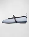 Rag & Bone Spire Mesh Mary Jane Ballerina Flats In Ice Blue