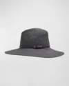 Rag & Bone Spire Straw Wide Brim Fedora In Black