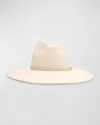 Rag & Bone Spire Straw Wide Brim Fedora In Ivory