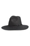 Rag & Bone Spire Wide Brim Straw Fedora In Black