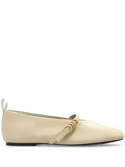 Rag & Bone Off-white Spire Mary Jane Ballerina Flats In Greige