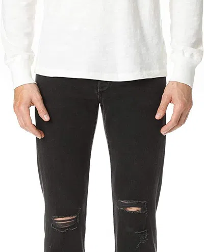 Rag & Bone Standard Issue Men's Basic Henley Solid White Long Sleeve In Black