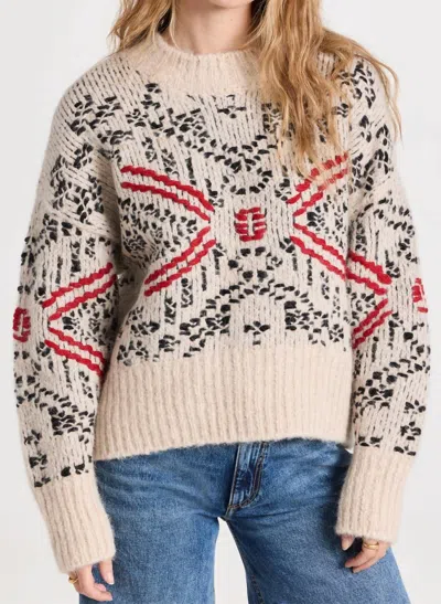 Rag & Bone Stella Crew Sweater In Oatmeal Multi In Beige