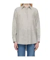 Rag & Bone Striped Long-sleeved Shirt In White