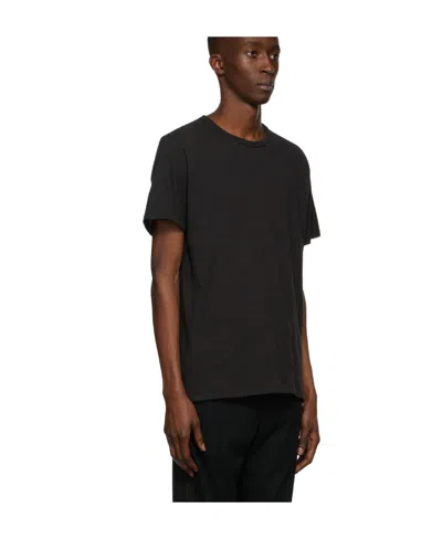 Rag & Bone T-shirt With Round Neck And Short Sleeves In Black