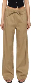 Rag & Bone Tan Logan Linen-blend Beach Lounge Pants In Mutedbrown