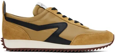 Rag & Bone Tan Retro Runner Trainers In Mustard