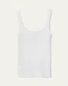 Rag & Bone The Essential Rib Scoop-neck Tank In White