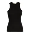 Rag & Bone The Essential Rib Tank Top In Black