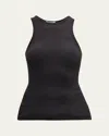 Rag & Bone The Essential Ribbed Tank Top In Black