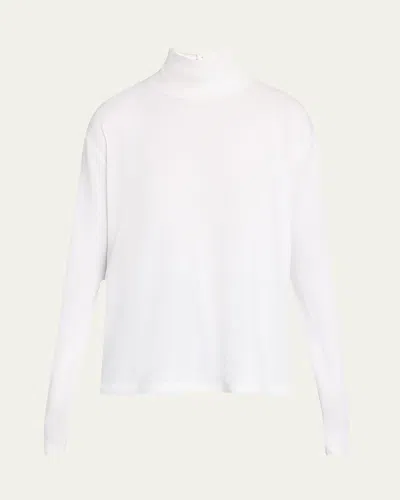 Rag & Bone The Knit Boxy Turtleneck Top In White