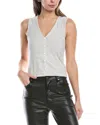 Rag & Bone The Knit Stripe Button Up Tank Ivorymult In White