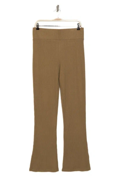 Rag & Bone The Knit Rib Flare Pants In Khaki