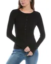 Rag & Bone The Knit-rib Henley Top In Black