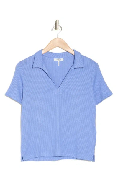 Rag & Bone The Rib Polo In Sky Blue