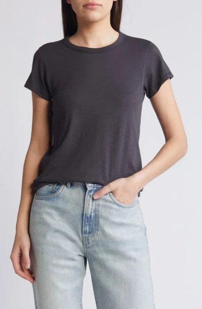 Rag & Bone The Slub Organic Pima Cotton T-shirt In Charcoal